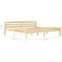 Solid pine wood bed frame 200x200 cm by vidaXL, Beds and slatted bases - Ref: Foro24-322067, Price: 108,37 €, Discount: %