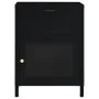 Mesita de noche negra acero y vidrio 40x30x54,5 cm de vidaXL, Mesitas de noche - Ref: Foro24-336052, Precio: 96,24 €, Descuen...