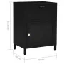 Mesita de noche negra acero y vidrio 40x30x54,5 cm de vidaXL, Mesitas de noche - Ref: Foro24-336052, Precio: 96,24 €, Descuen...