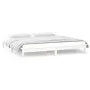 Estructura de cama con LED madera maciza blanca 160x200 cm de , Camas y somieres - Ref: Foro24-820617, Precio: 125,16 €, Desc...