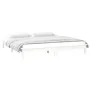 Bed frame with LED solid white wood 160x200 cm by , Beds and slatted bases - Ref: Foro24-820617, Price: 125,16 €, Discount: %