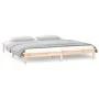 Bed frame with LED solid wood 120x200 cm by , Beds and slatted bases - Ref: Foro24-820601, Price: 91,52 €, Discount: %
