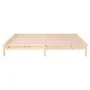 Bed frame with LED solid wood 120x200 cm by , Beds and slatted bases - Ref: Foro24-820601, Price: 91,52 €, Discount: %