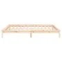 Bed frame with LED solid wood 120x200 cm by , Beds and slatted bases - Ref: Foro24-820601, Price: 91,52 €, Discount: %