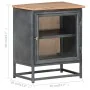 Massiver Nachttisch aus grauem Akazienholz, 40 x 30 x 50 cm von vidaXL, Nachttische - Ref: Foro24-323501, Preis: 84,64 €, Rab...