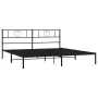 Bed frame with black metal headboard 193x203 cm by , Beds and slatted bases - Ref: Foro24-355469, Price: 106,06 €, Discount: %