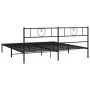 Bed frame with black metal headboard 193x203 cm by , Beds and slatted bases - Ref: Foro24-355469, Price: 106,06 €, Discount: %