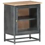 Massiver Nachttisch aus grauem Akazienholz, 40 x 30 x 50 cm von vidaXL, Nachttische - Ref: Foro24-323501, Preis: 84,64 €, Rab...