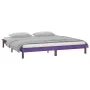 Bed frame with LED solid wood honey brown 160x200 cm by , Beds and slatted bases - Ref: Foro24-820619, Price: 118,42 €, Disco...