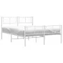 Metallbettgestell mit Kopf- und Fußteil weiß 140x190 cm von , Betten und Lattenroste - Ref: Foro24-372246, Preis: 95,89 €, Ra...