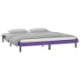 Bed frame with LED solid wood honey brown 200x200 cm by , Beds and slatted bases - Ref: Foro24-820629, Price: 120,82 €, Disco...