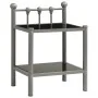 Grauer und schwarzer Nachttisch aus Metall und Glas, 45 x 34,5 x 60,5 cm von vidaXL, Nachttische - Ref: Foro24-325073, Preis:...