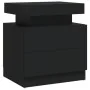 Black chipboard bedside table 45x35x52 cm by vidaXL, Nightstands - Ref: Foro24-326850, Price: 93,15 €, Discount: %