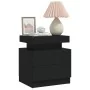 Black chipboard bedside table 45x35x52 cm by vidaXL, Nightstands - Ref: Foro24-326850, Price: 93,15 €, Discount: %