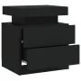 Black chipboard bedside table 45x35x52 cm by vidaXL, Nightstands - Ref: Foro24-326850, Price: 93,15 €, Discount: %
