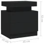 Black chipboard bedside table 45x35x52 cm by vidaXL, Nightstands - Ref: Foro24-326850, Price: 93,15 €, Discount: %