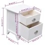 Mesitas de noche con 2 cajones 2 unidades blancas de vidaXL, Mesitas de noche - Ref: Foro24-242043, Precio: 113,27 €, Descuen...