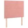 Box spring bed with pink velvet mattress 90x190 cm by , Beds and slatted bases - Ref: Foro24-3137760, Price: 346,39 €, Discou...