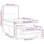 Box spring bed with black velvet mattress 100x200 cm by , Beds and slatted bases - Ref: Foro24-3137769, Price: 352,73 €, Disc...