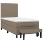 Box spring bed with taupe gray fabric mattress 80x200 cm by , Beds and slatted bases - Ref: Foro24-3136393, Price: 399,68 €, ...