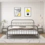 Bedside tables 2 units metal and glass gray and black by vidaXL, Nightstands - Ref: Foro24-325093, Price: 43,41 €, Discount: %
