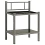Bedside tables 2 units metal and glass gray and black by vidaXL, Nightstands - Ref: Foro24-325093, Price: 43,41 €, Discount: %