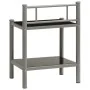 Bedside tables 2 units metal and glass gray and black by vidaXL, Nightstands - Ref: Foro24-325093, Price: 43,41 €, Discount: %
