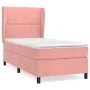 Box spring bed with pink velvet mattress 90x190 cm by , Beds and slatted bases - Ref: Foro24-3129128, Price: 335,85 €, Discou...