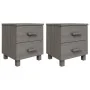 HAMAR nightstands 2 pcs solid pine light gray 40x35x44.5 cm by vidaXL, Nightstands - Ref: Foro24-340411, Price: 98,55 €, Disc...