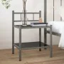 Mesita de noche metal y vidrio gris y negro 45x34,5x60,5 cm de vidaXL, Mesitas de noche - Ref: Foro24-325089, Precio: 27,79 €...