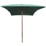 Parasol with green wooden pole 200x300 cm by vidaXL, Umbrellas - Ref: Foro24-42959, Price: 229,45 €, Discount: %