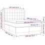Box spring bed with taupe gray fabric mattress 140x190 cm by , Beds and slatted bases - Ref: Foro24-3131429, Price: 511,27 €,...