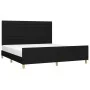 Bed frame with black fabric headboard 180x200 cm by , Beds and slatted bases - Ref: Foro24-3125156, Price: 232,93 €, Discount: %