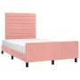 Pink velvet bed frame with headboard 120x200 cm by , Beds and slatted bases - Ref: Foro24-3125811, Price: 173,09 €, Discount: %