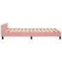 Pink velvet bed frame with headboard 120x200 cm by , Beds and slatted bases - Ref: Foro24-3125811, Price: 173,09 €, Discount: %
