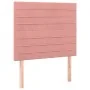 Pink velvet bed frame with headboard 120x200 cm by , Beds and slatted bases - Ref: Foro24-3125811, Price: 173,09 €, Discount: %
