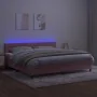 Box spring bed with mattress and LED pink velvet 200x200 cm by , Beds and slatted bases - Ref: Foro24-3134488, Price: 526,59 ...