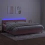 Boxspringbett mit Matratze und LED-Rosa-Samt 200x200 cm von , Betten und Lattenroste - Ref: Foro24-3134488, Preis: 528,15 €, ...