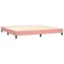 Box spring bed with mattress and LED pink velvet 200x200 cm by , Beds and slatted bases - Ref: Foro24-3134488, Price: 526,59 ...