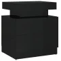 Glossy black engineered wood bedside table 45x35x52 cm by vidaXL, Nightstands - Ref: Foro24-326856, Price: 100,31 €, Discount: %