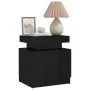 Glossy black engineered wood bedside table 45x35x52 cm by vidaXL, Nightstands - Ref: Foro24-326856, Price: 100,31 €, Discount: %