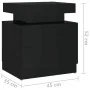 Glossy black engineered wood bedside table 45x35x52 cm by vidaXL, Nightstands - Ref: Foro24-326856, Price: 100,31 €, Discount: %