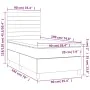 Box spring bed with pink velvet mattress 90x190 cm by , Beds and slatted bases - Ref: Foro24-3143060, Price: 318,06 €, Discou...
