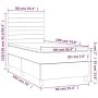 Boxspringbett mit rosa Samtmatratze 90x190 cm von , Betten und Lattenroste - Ref: Foro24-3143060, Preis: 322,99 €, Rabatt: %