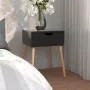 Glossy black engineered wood bedside table 40x40x56 cm by vidaXL, Nightstands - Ref: Foro24-326809, Price: 55,04 €, Discount: %