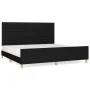 Bed frame with black fabric headboard 200x200 cm by , Beds and slatted bases - Ref: Foro24-3125164, Price: 239,79 €, Discount: %