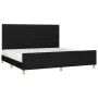 Bed frame with black fabric headboard 200x200 cm by , Beds and slatted bases - Ref: Foro24-3125164, Price: 239,79 €, Discount: %