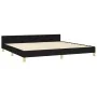 Bed frame with black fabric headboard 200x200 cm by , Beds and slatted bases - Ref: Foro24-3125164, Price: 239,79 €, Discount: %