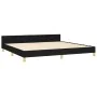 Estructura de cama con cabecero de tela negro 200x200 cm de , Camas y somieres - Ref: Foro24-3125164, Precio: 240,09 €, Descu...