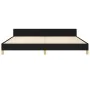 Estructura de cama con cabecero de tela negro 200x200 cm de , Camas y somieres - Ref: Foro24-3125164, Precio: 240,09 €, Descu...